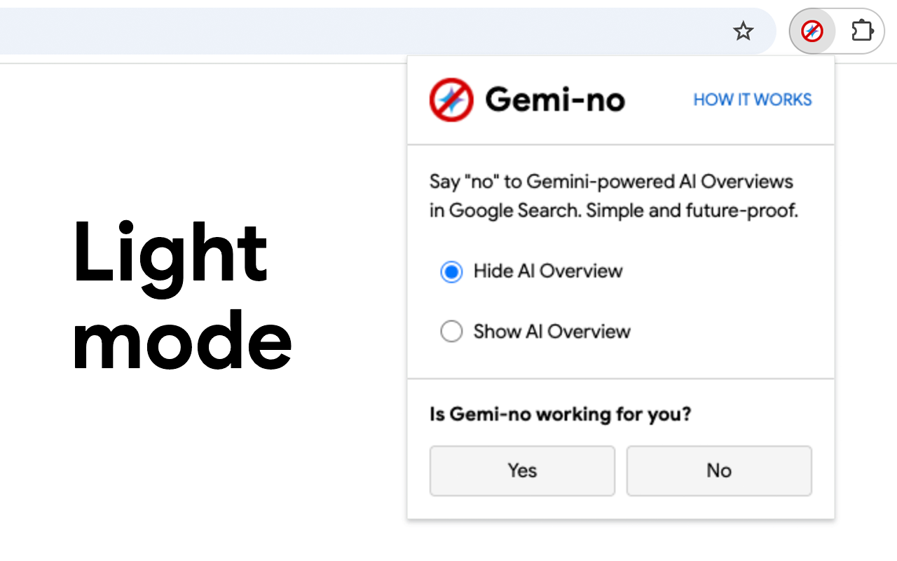 Gemi-no: Disable AI Overviews chrome谷歌浏览器插件_扩展第4张截图