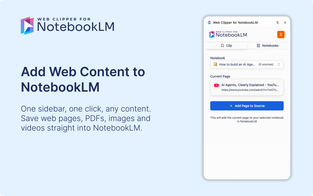 Web Clipper for NotebookLM chrome谷歌浏览器插件_扩展第1张截图