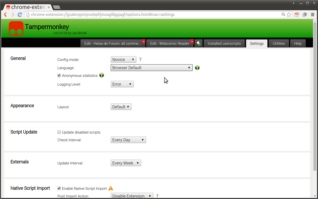 篡改猴测试版 chrome谷歌浏览器插件_扩展第4张截图