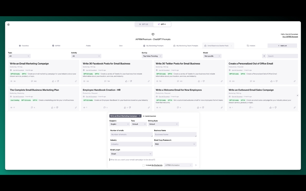 AIPRM for ChatGPT chrome谷歌浏览器插件_扩展第5张截图