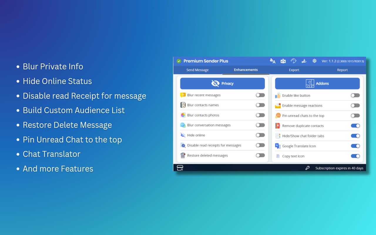 Premium Sender Plus chrome谷歌浏览器插件_扩展第3张截图