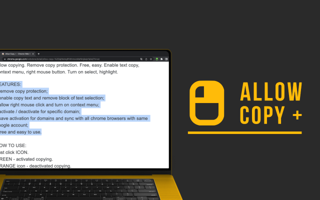 允许复制 + chrome谷歌浏览器插件_扩展第2张截图
