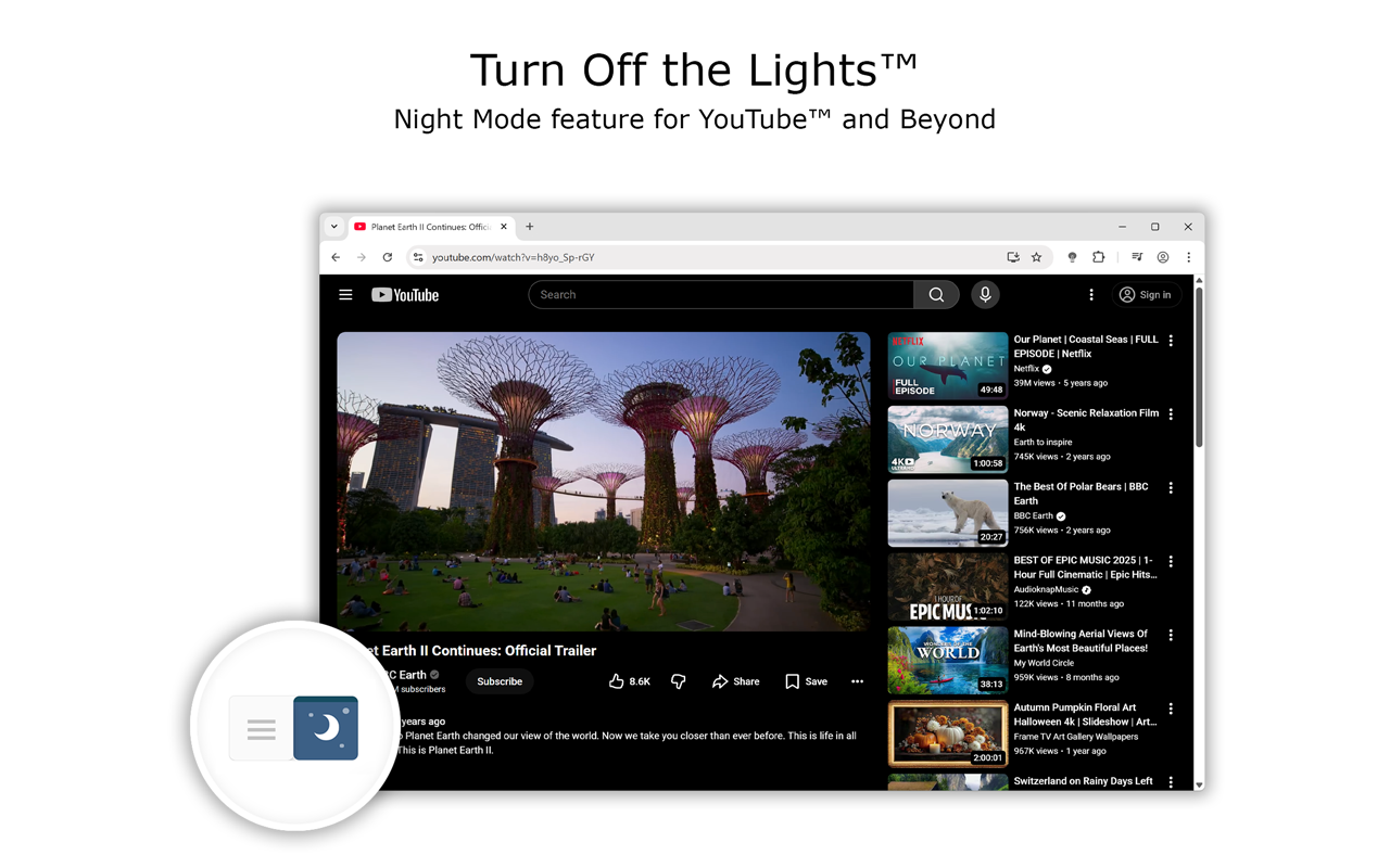 关灯看视频 chrome谷歌浏览器插件_扩展第5张截图