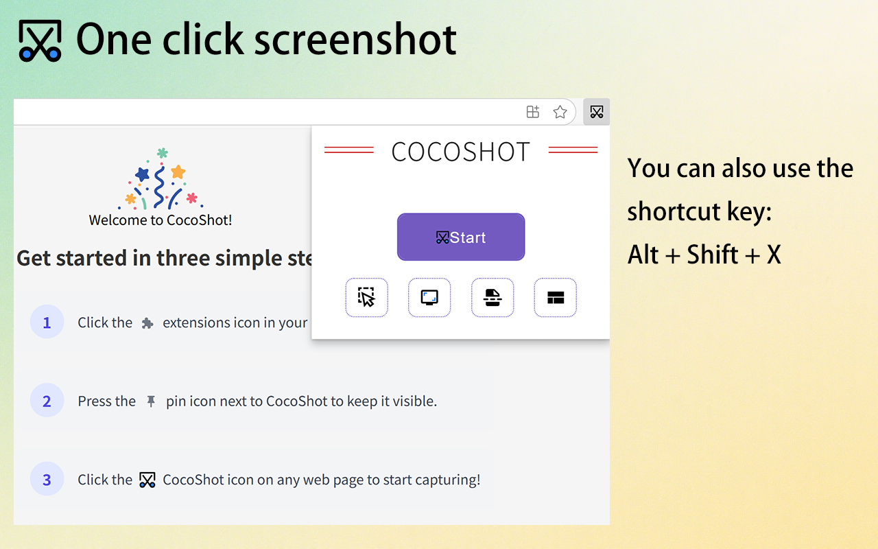屏幕截图 – 屏幕捕捉与截图编辑器-CocoShot chrome谷歌浏览器插件_扩展第3张截图