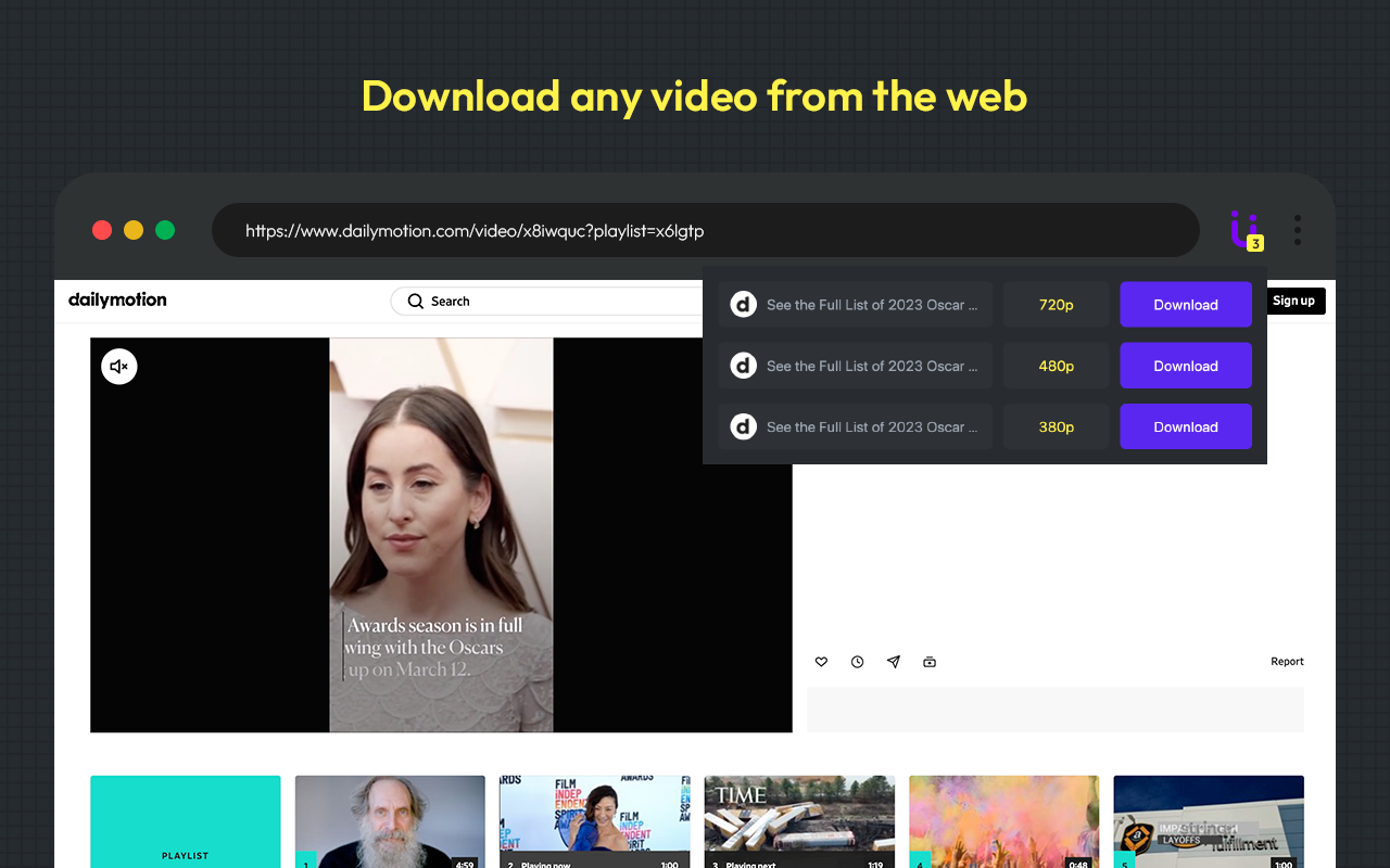 Video Downloader for U chrome谷歌浏览器插件_扩展第1张截图