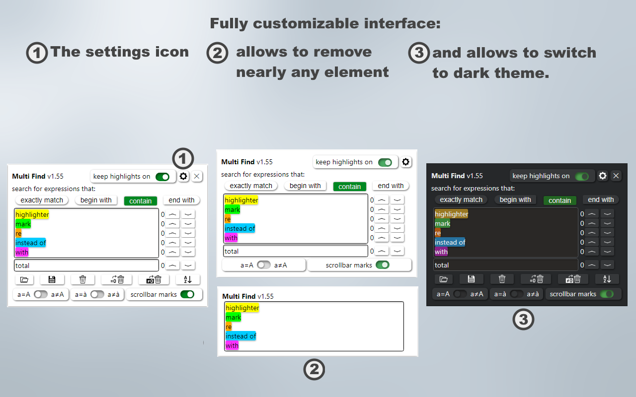 Multi Find: 搜索和高亮显示 chrome谷歌浏览器插件_扩展第3张截图