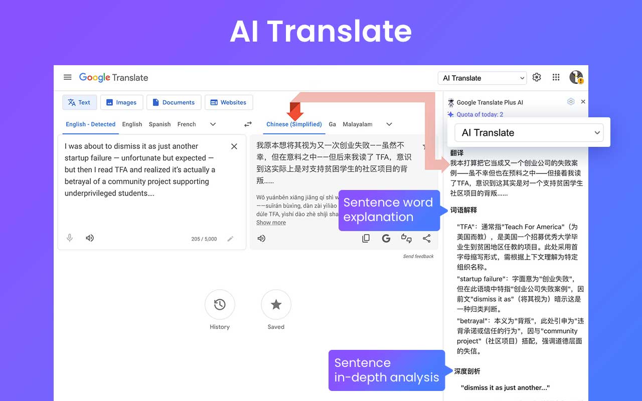 Google Translate Plus chrome谷歌浏览器插件_扩展第2张截图