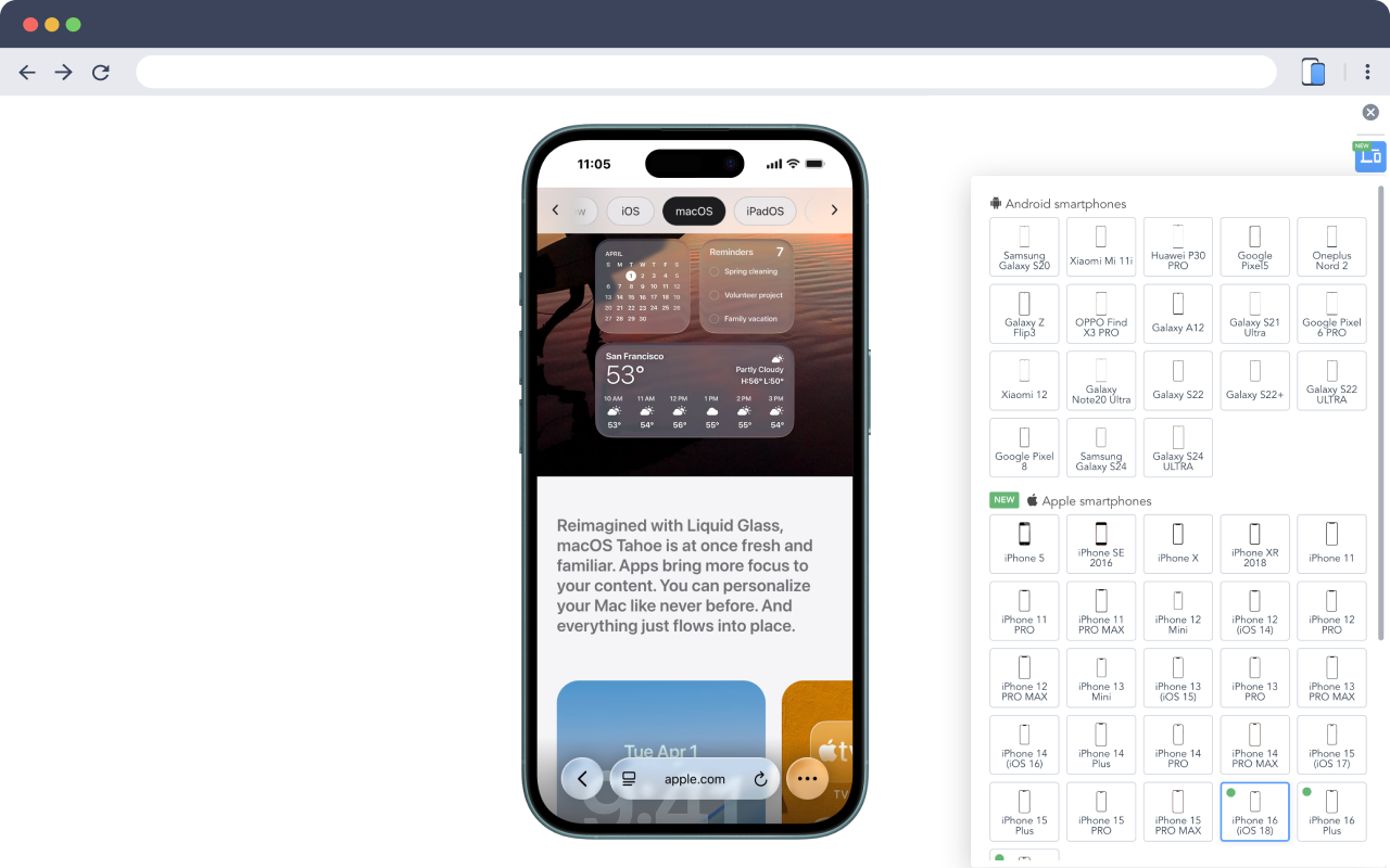 手机模拟器 - 测试响应式网站 chrome谷歌浏览器插件_扩展第3张截图