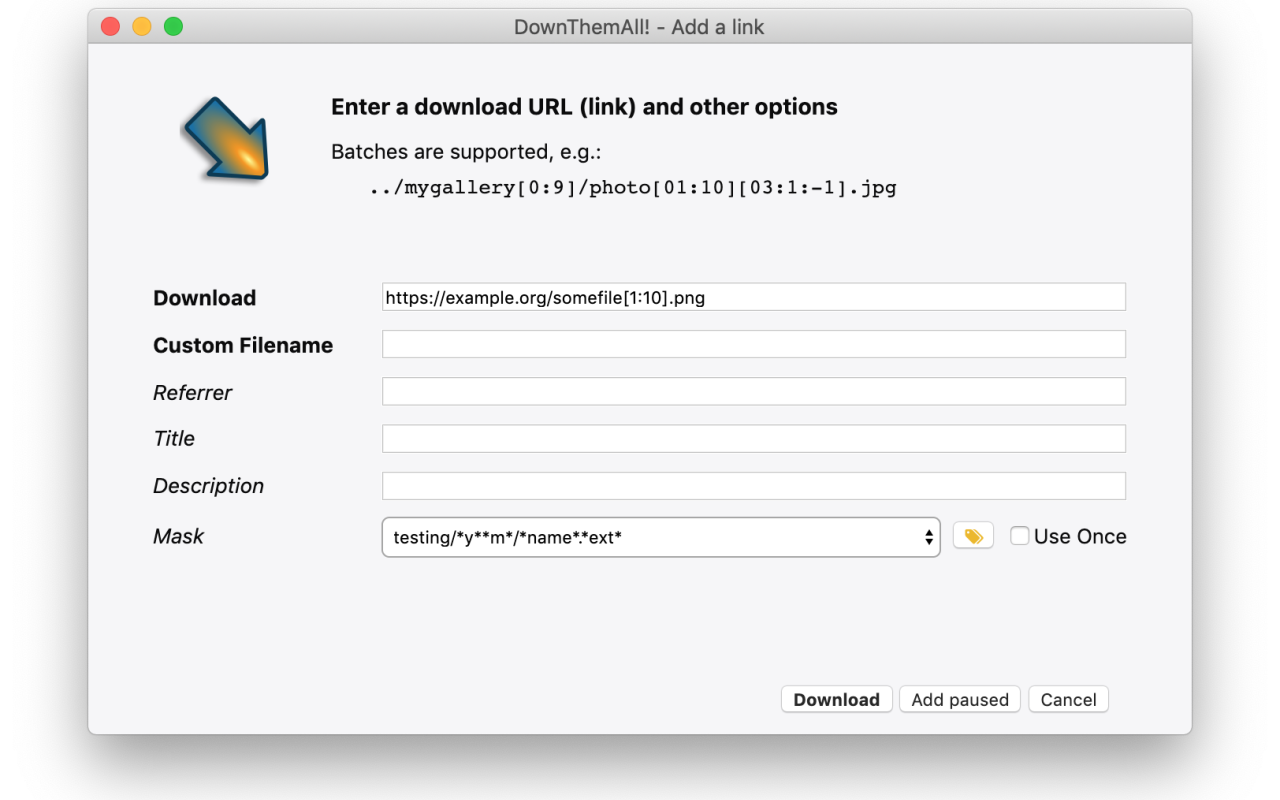 DownThemAll! chrome谷歌浏览器插件_扩展第1张截图
