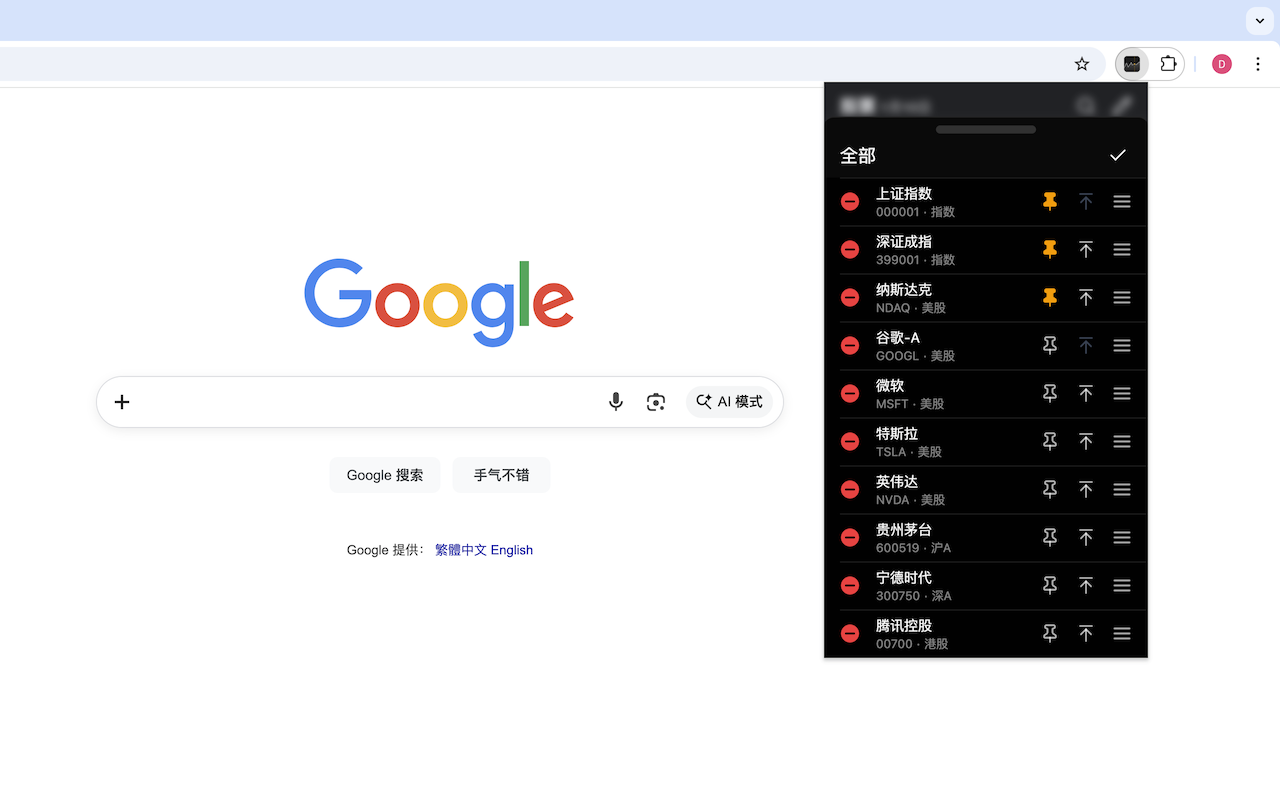 Stocks - 股票 chrome谷歌浏览器插件_扩展第2张截图