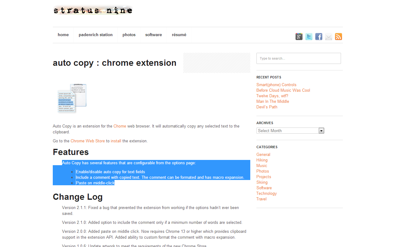 Auto Copy chrome谷歌浏览器插件_扩展第3张截图
