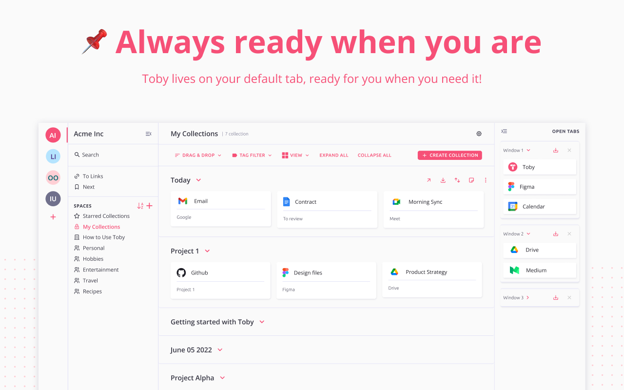 Toby: Tab Management Tool chrome谷歌浏览器插件_扩展第1张截图