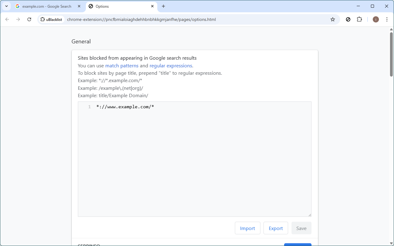 uBlacklist chrome谷歌浏览器插件_扩展第1张截图