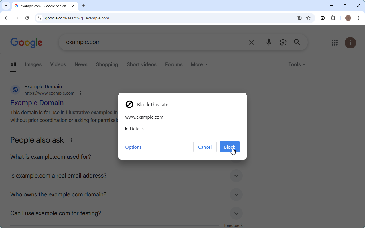 uBlacklist chrome谷歌浏览器插件_扩展第2张截图