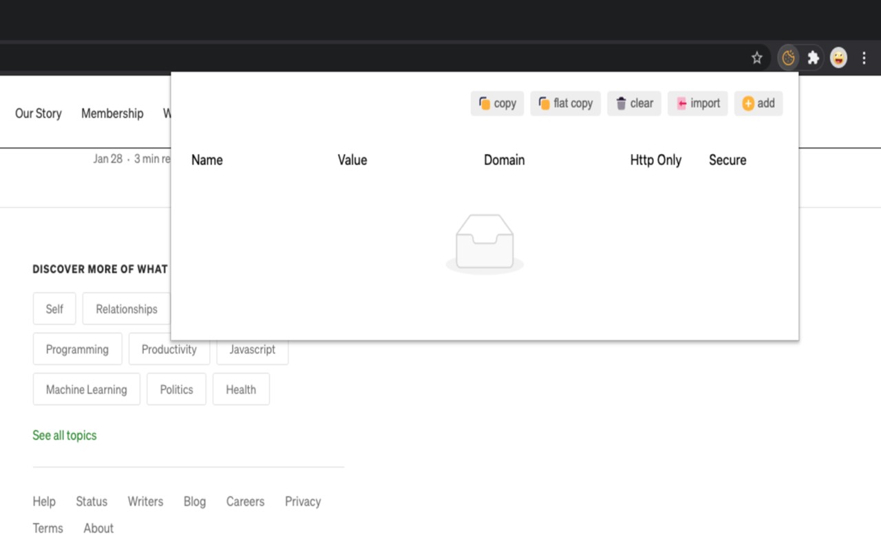 Cookie master chrome谷歌浏览器插件_扩展第2张截图