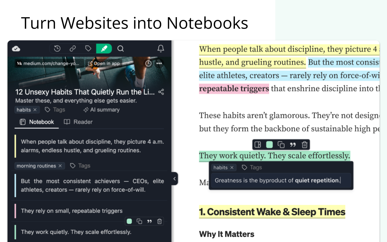 Web Highlights: PDF & Web Highlighter + Notes & AI Summary chrome谷歌浏览器插件_扩展第2张截图