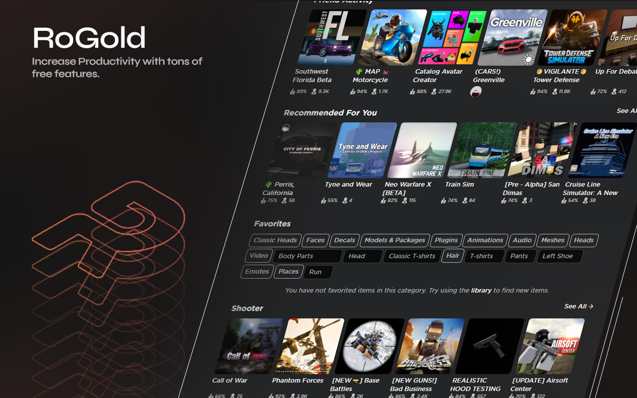 RoGold - Level Up Roblox chrome谷歌浏览器插件_扩展第2张截图