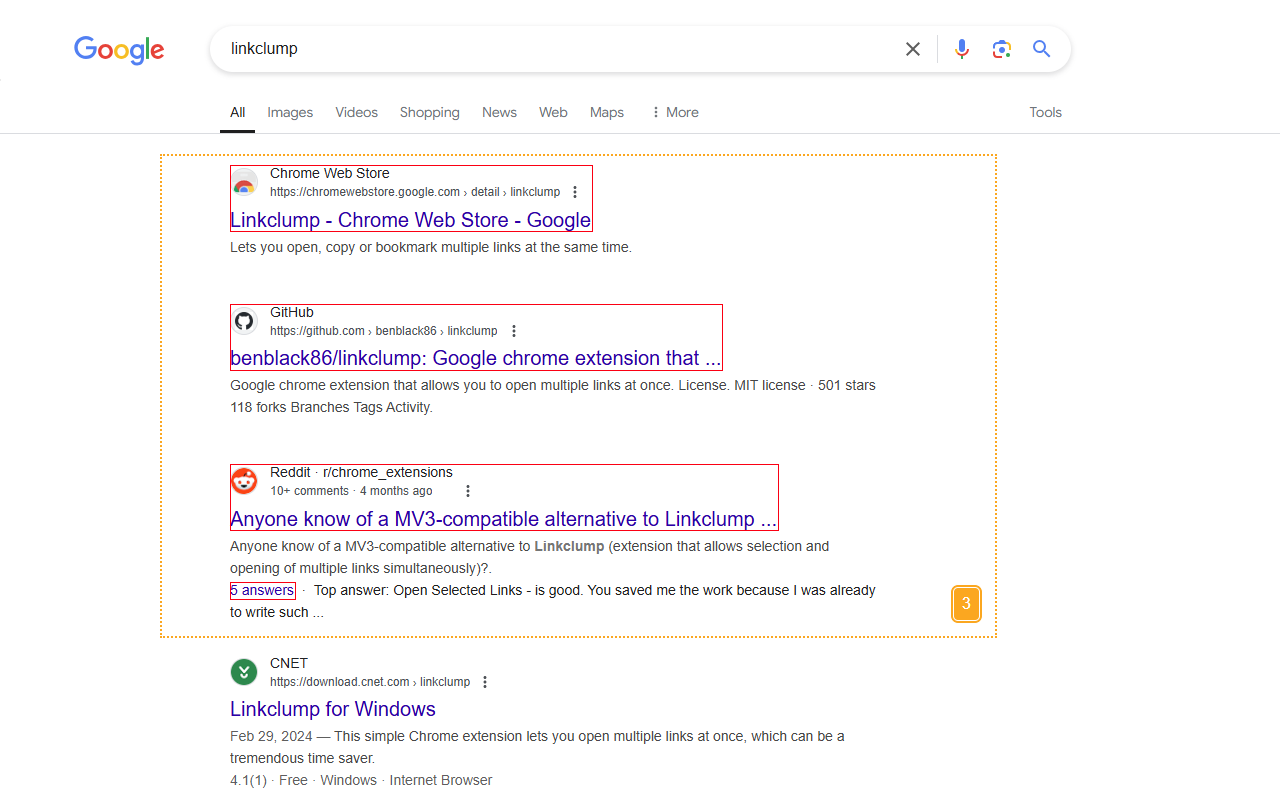 Linkclump Plus chrome谷歌浏览器插件_扩展第4张截图