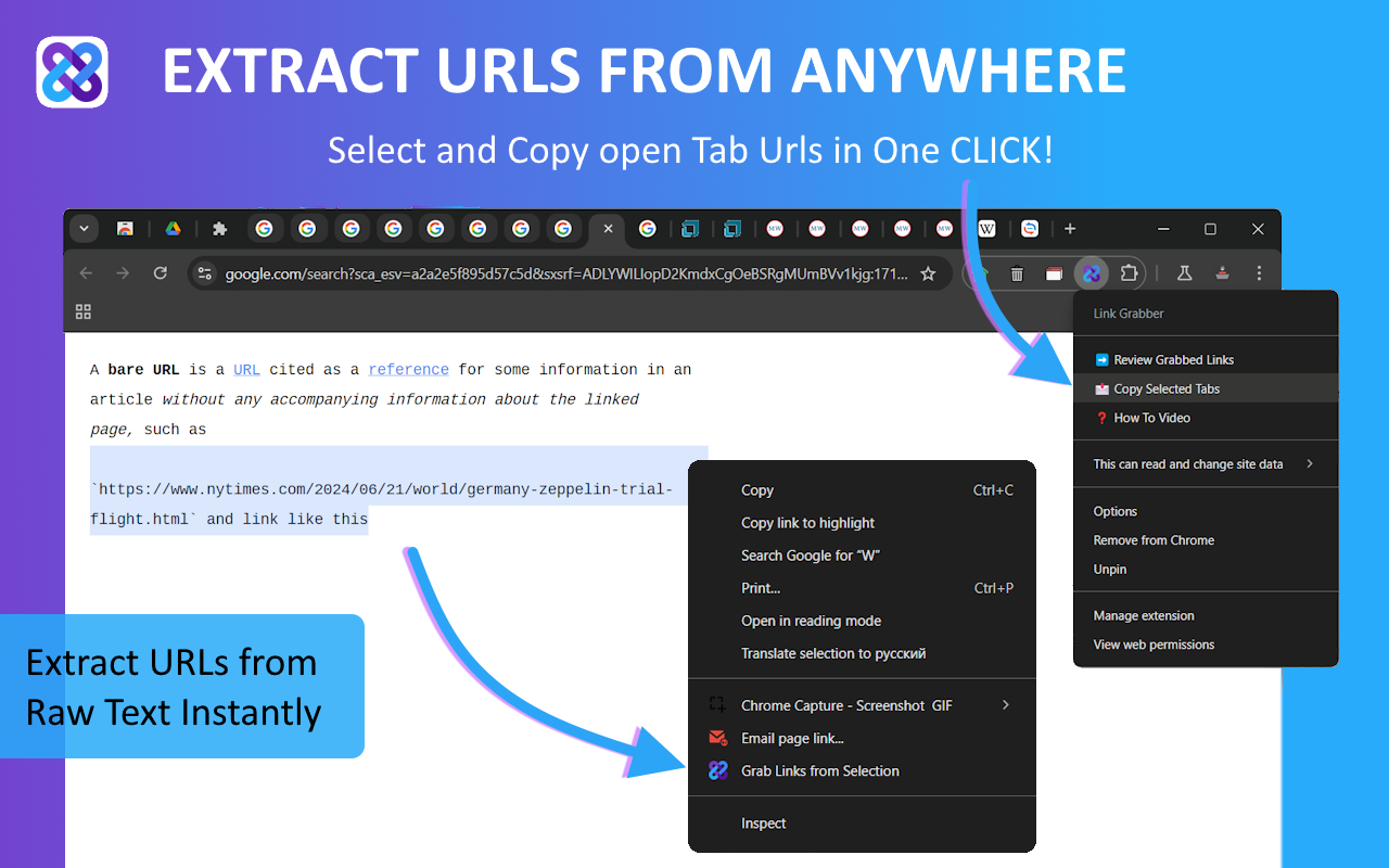 链接抓取器 chrome谷歌浏览器插件_扩展第5张截图