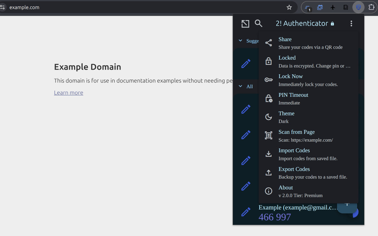 2! Authenticator chrome谷歌浏览器插件_扩展第4张截图