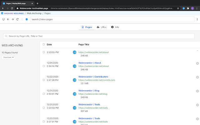 Webrecorder ArchiveWeb.page chrome谷歌浏览器插件_扩展第2张截图
