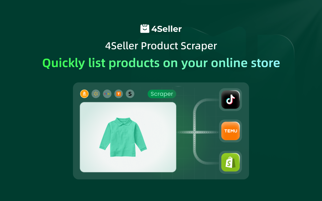 4Seller E-Commerce Assistant(Product Scraper) chrome谷歌浏览器插件_扩展第2张截图