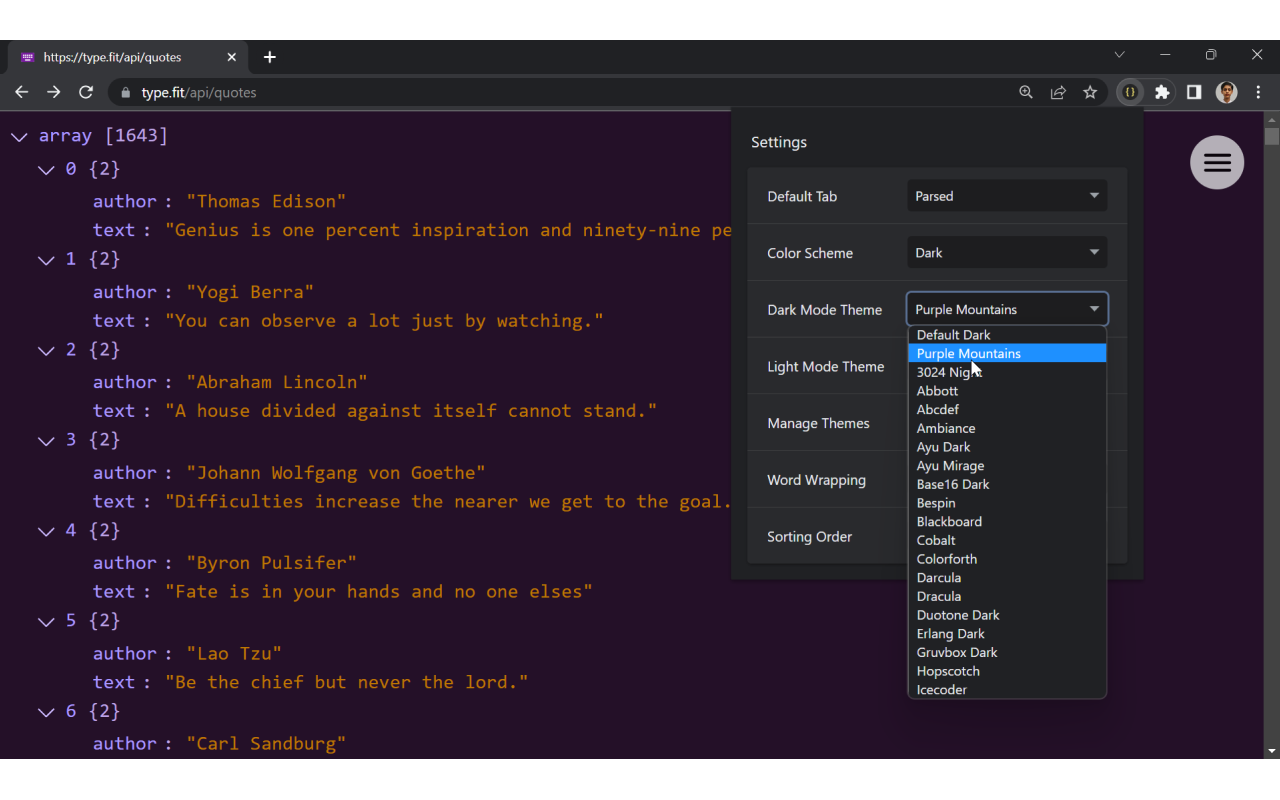 JSON Formatter chrome谷歌浏览器插件_扩展第5张截图