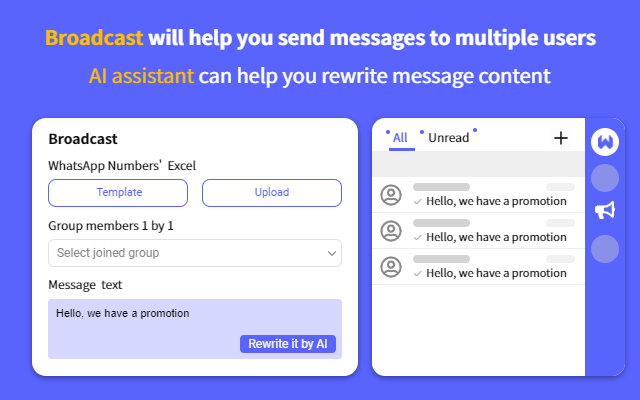 WADeck - WA AI聊天机器人和WhatsApp发送工具 chrome谷歌浏览器插件_扩展第4张截图