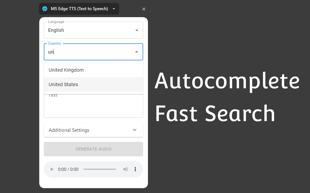 MS Edge TTS (Text to Speech) chrome谷歌浏览器插件_扩展第4张截图