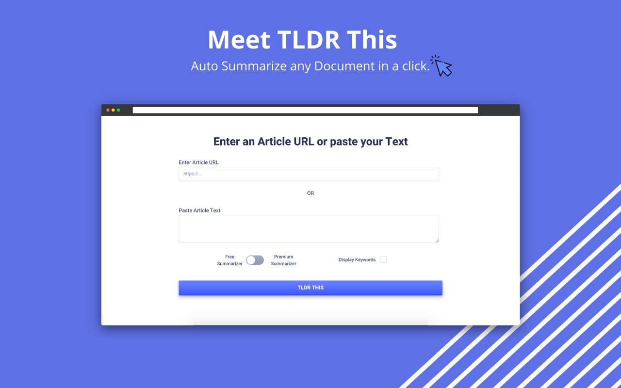 TLDR This - Free automatic text summary tool chrome谷歌浏览器插件_扩展第1张截图