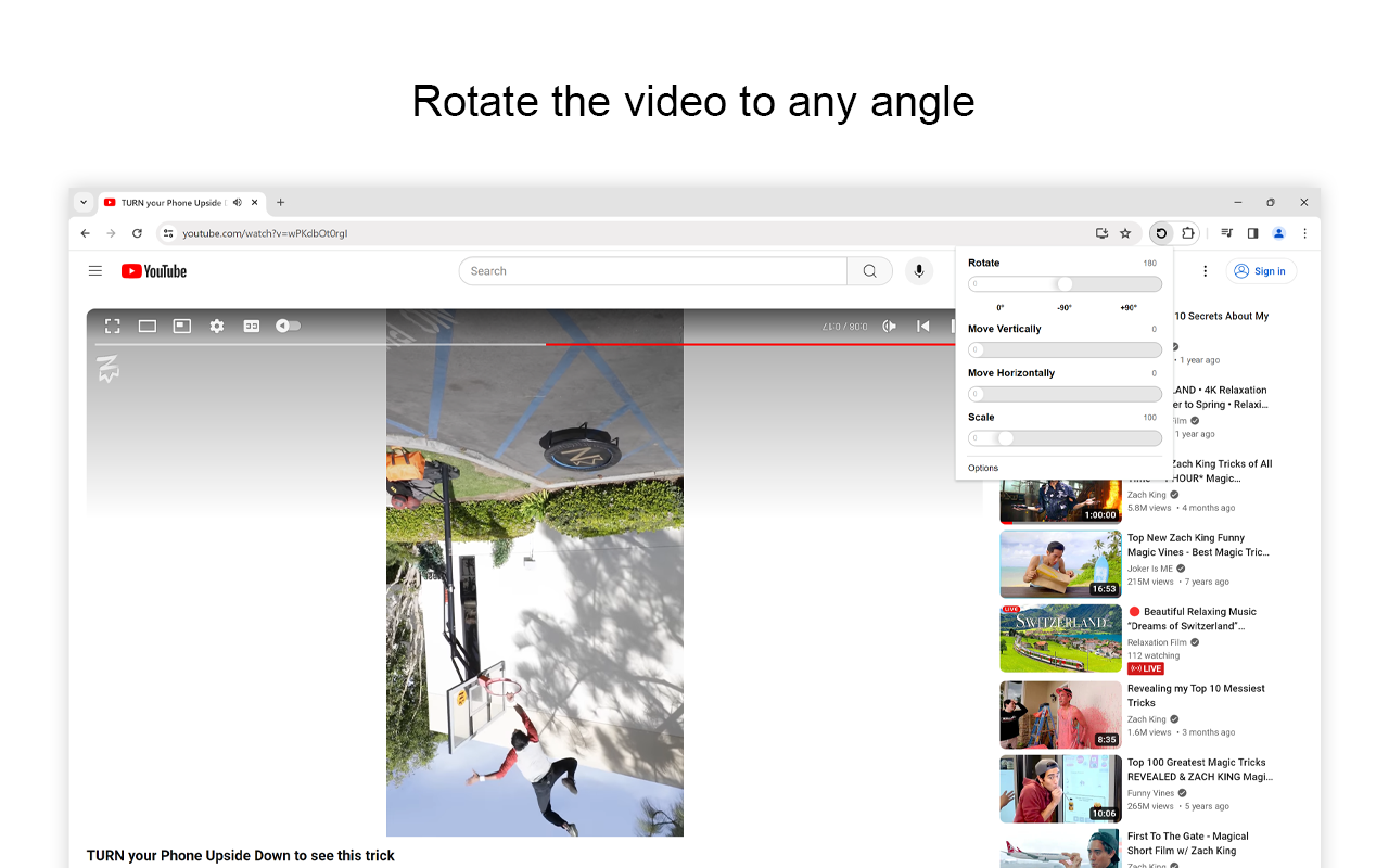 Rotate that Video Player chrome谷歌浏览器插件_扩展第2张截图