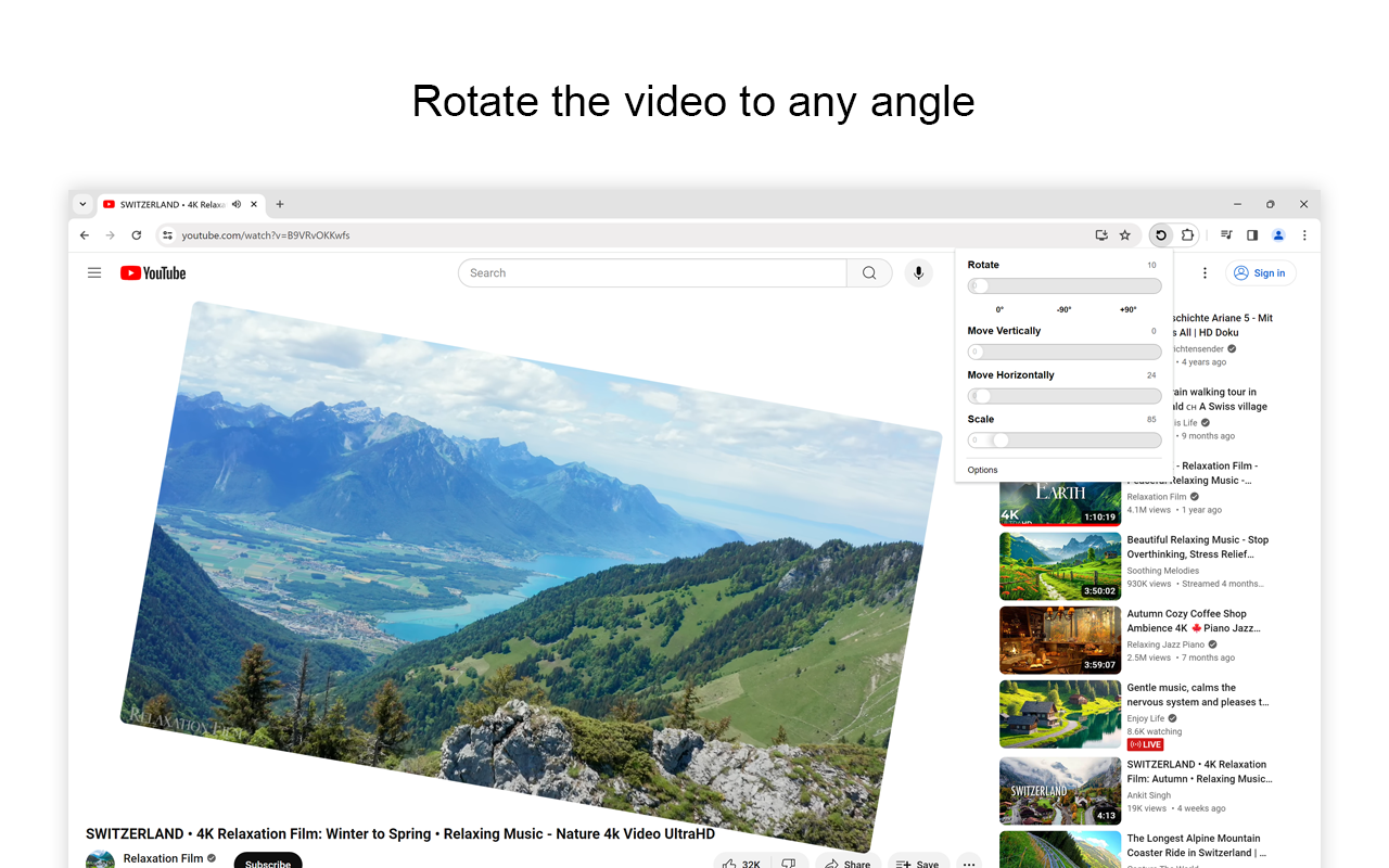 Rotate that Video Player chrome谷歌浏览器插件_扩展第3张截图