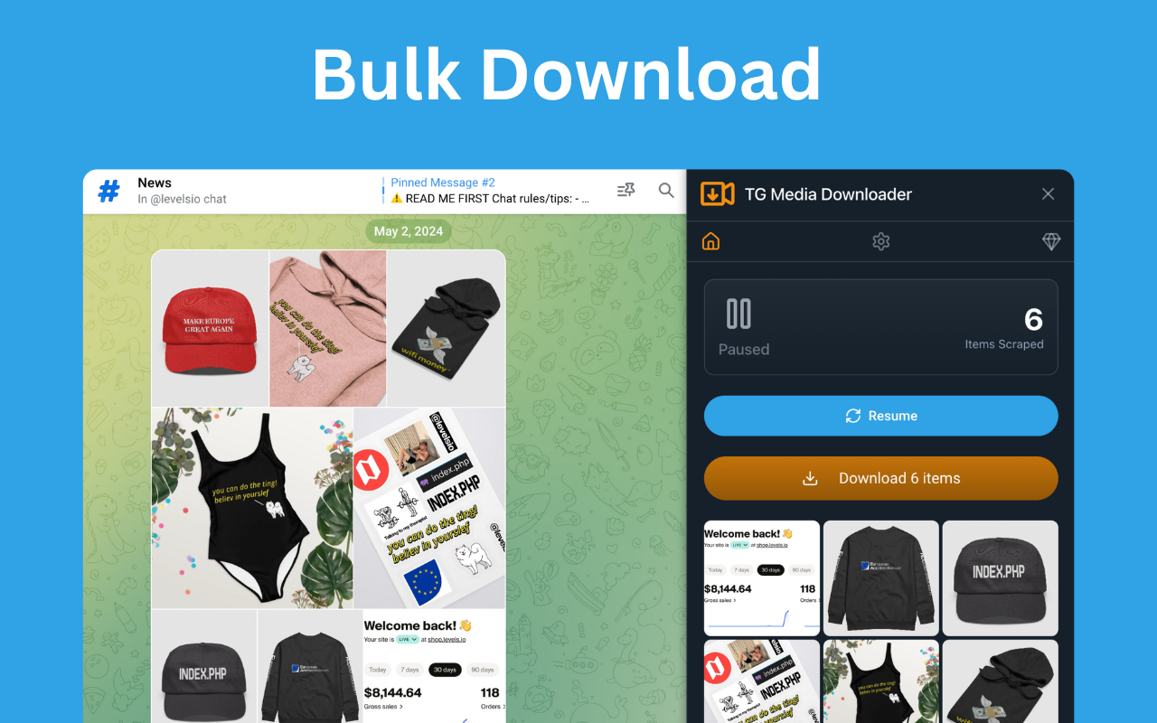 TG Media Downloader - Telegram 下载器 chrome谷歌浏览器插件_扩展第1张截图