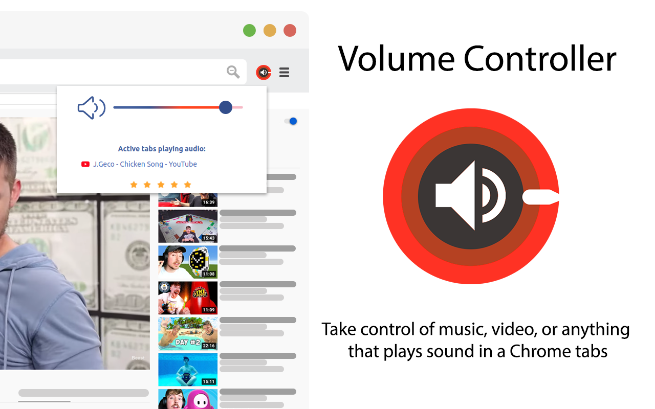 Volume Controller chrome谷歌浏览器插件_扩展第1张截图