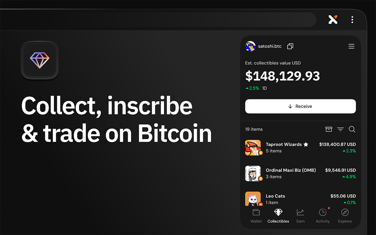 Xverse: Bitcoin Crypto Wallet chrome谷歌浏览器插件_扩展第3张截图