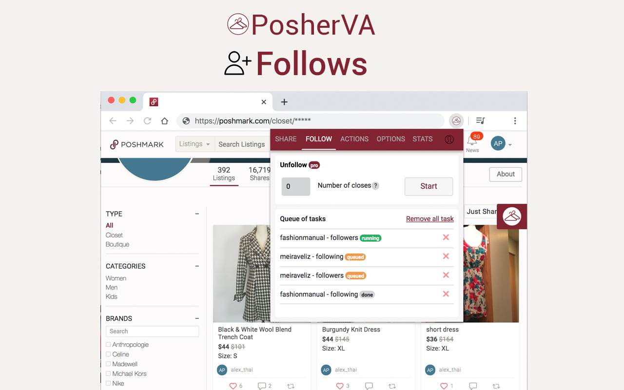 Poshmark | PosherVA chrome谷歌浏览器插件_扩展第2张截图