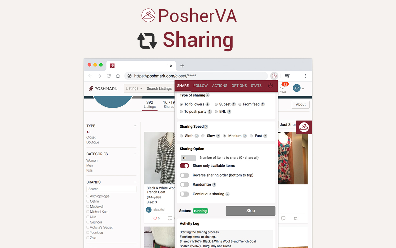 Poshmark | PosherVA chrome谷歌浏览器插件_扩展第3张截图