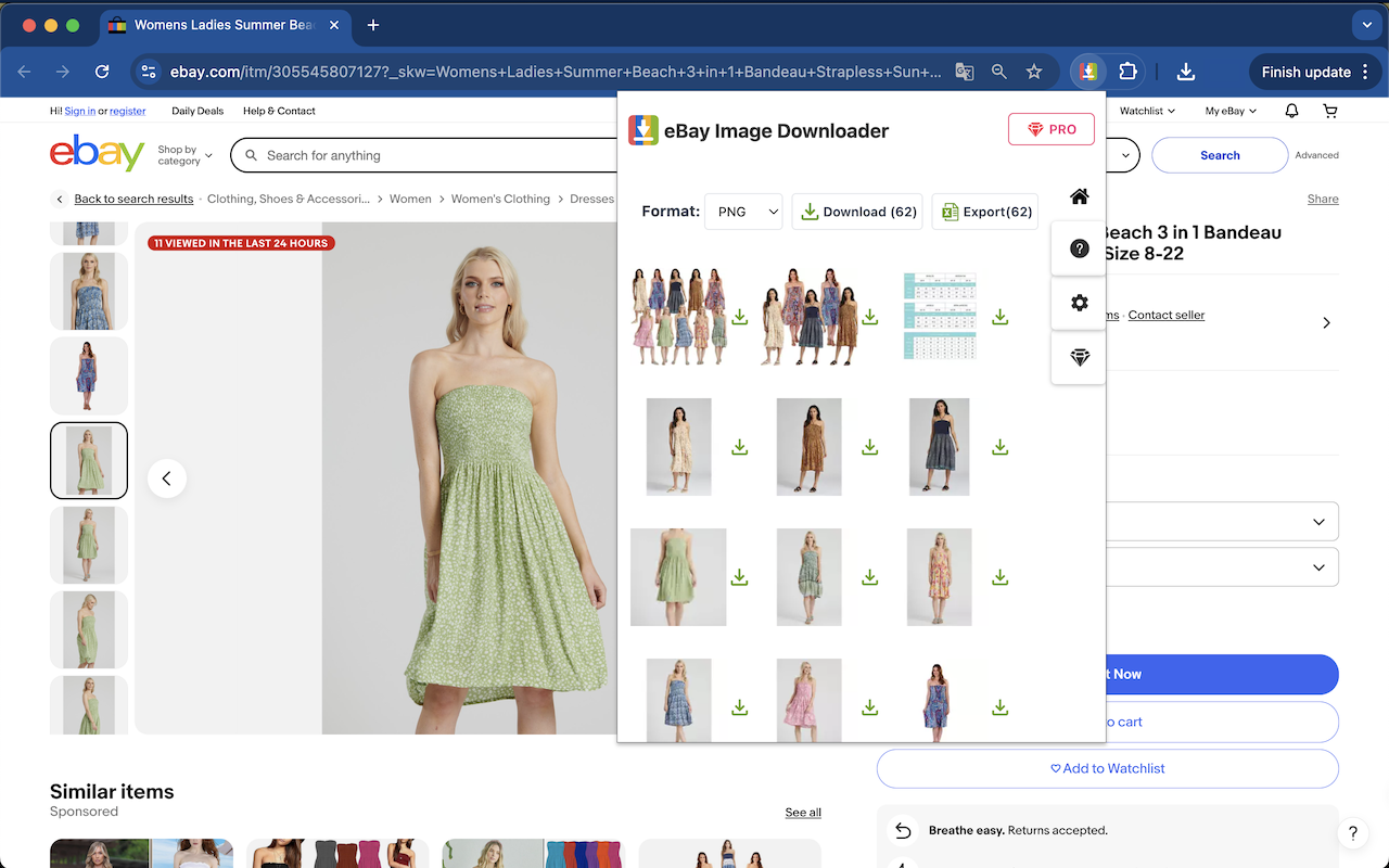 eBay图片下载器 - 图片和视频 chrome谷歌浏览器插件_扩展第2张截图
