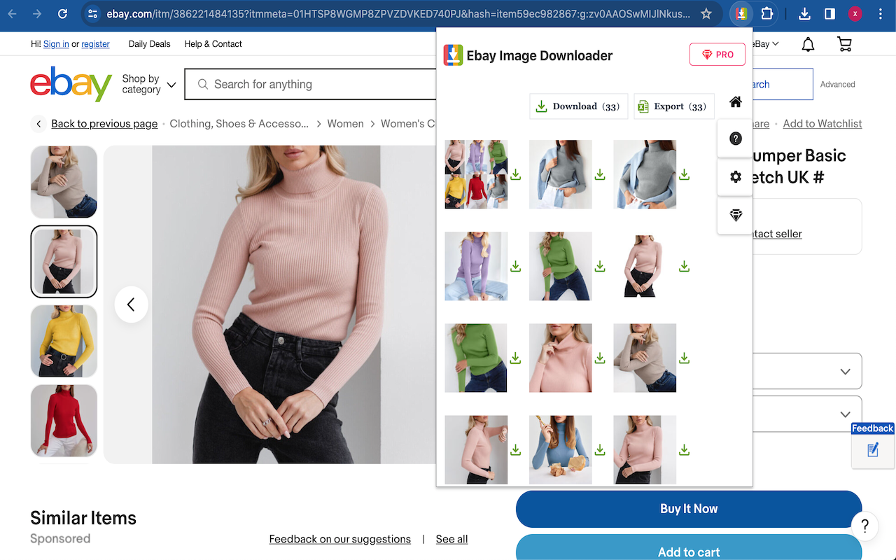 eBay图片下载器 - 图片和视频 chrome谷歌浏览器插件_扩展第3张截图