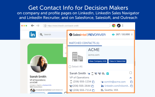RevDriver by SalesIntel chrome谷歌浏览器插件_扩展第3张截图