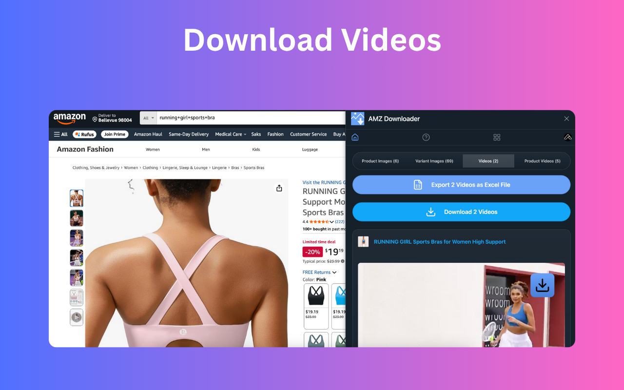 AMZ Downloader - Amazon Videos and Images Downloader chrome谷歌浏览器插件_扩展第2张截图