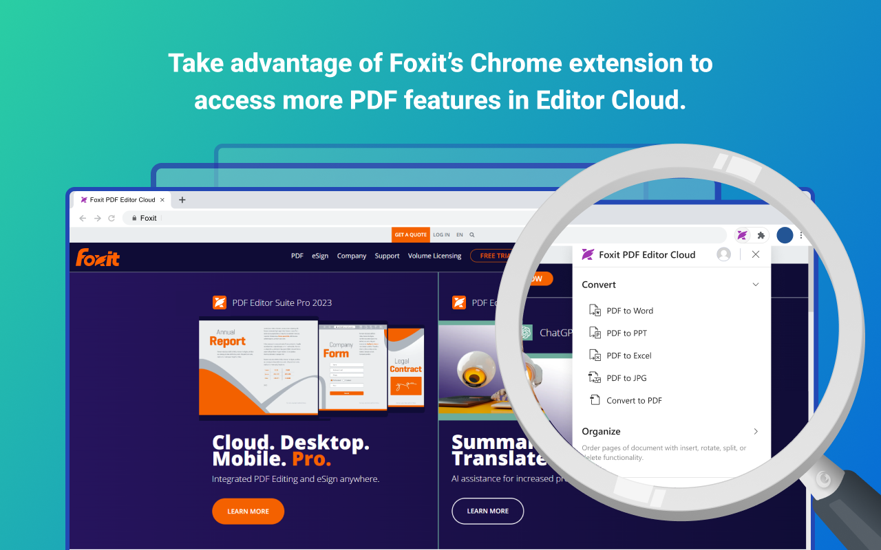 Foxit PDF Editor Cloud: Edit and Convert chrome谷歌浏览器插件_扩展第2张截图