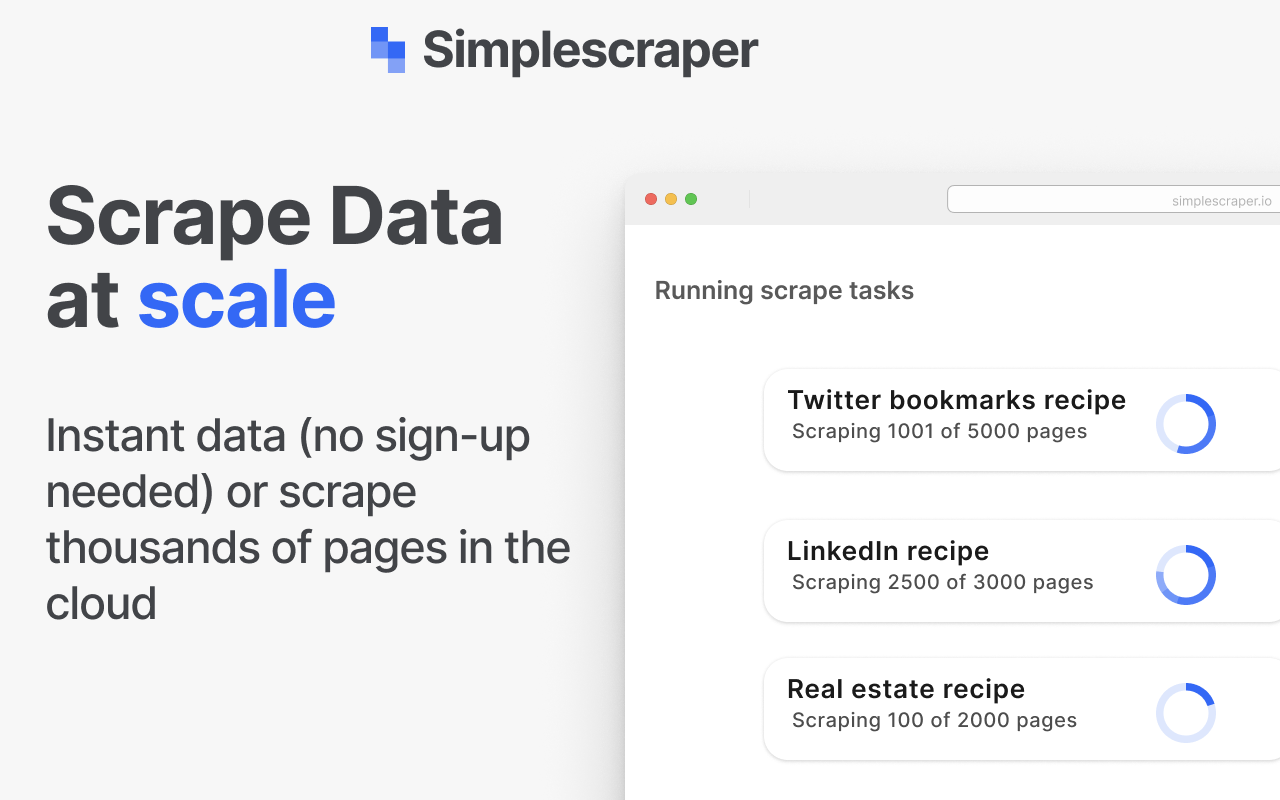 Simplescraper — a fast and free web scraper chrome谷歌浏览器插件_扩展第1张截图