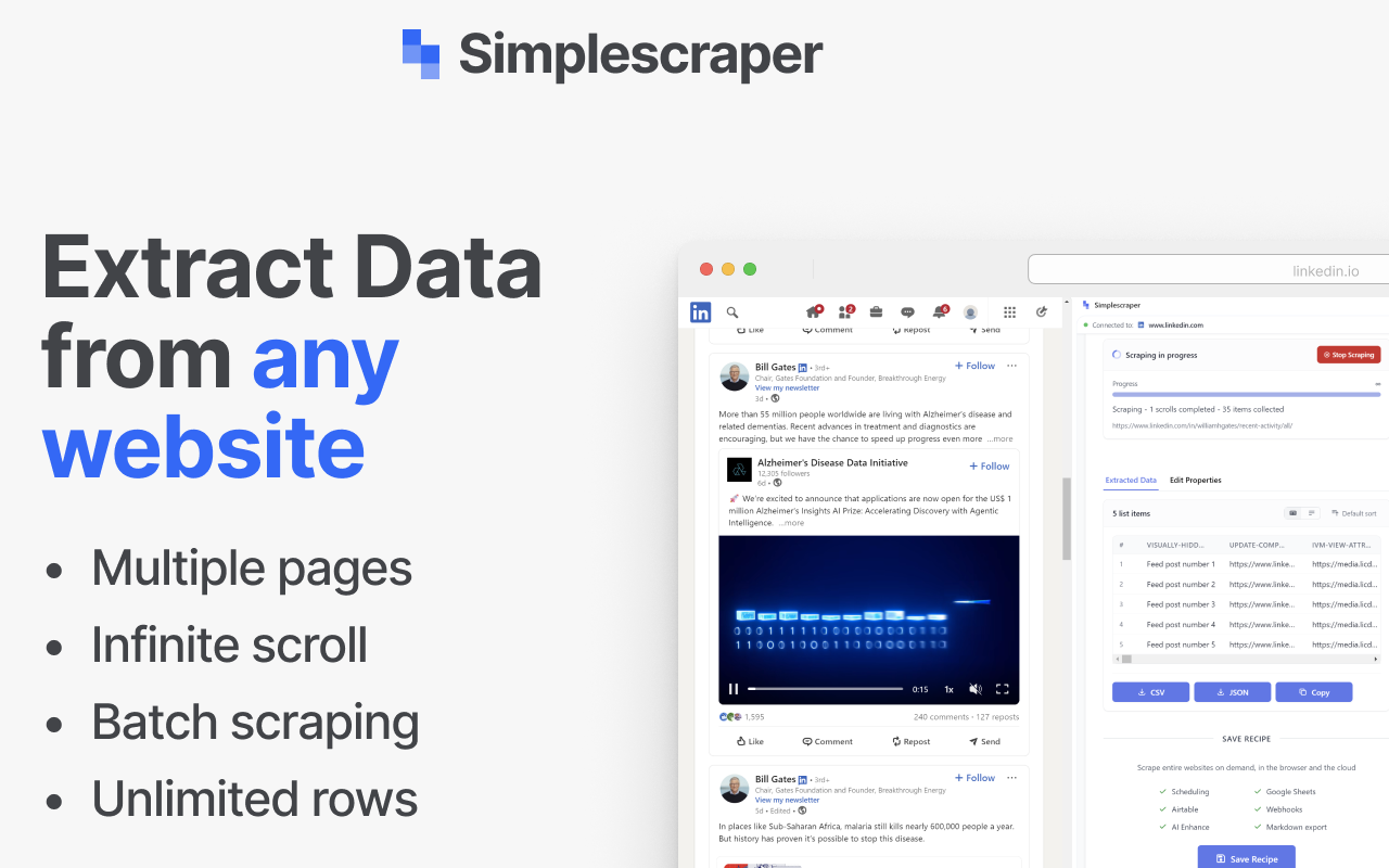 Simplescraper — a fast and free web scraper chrome谷歌浏览器插件_扩展第3张截图