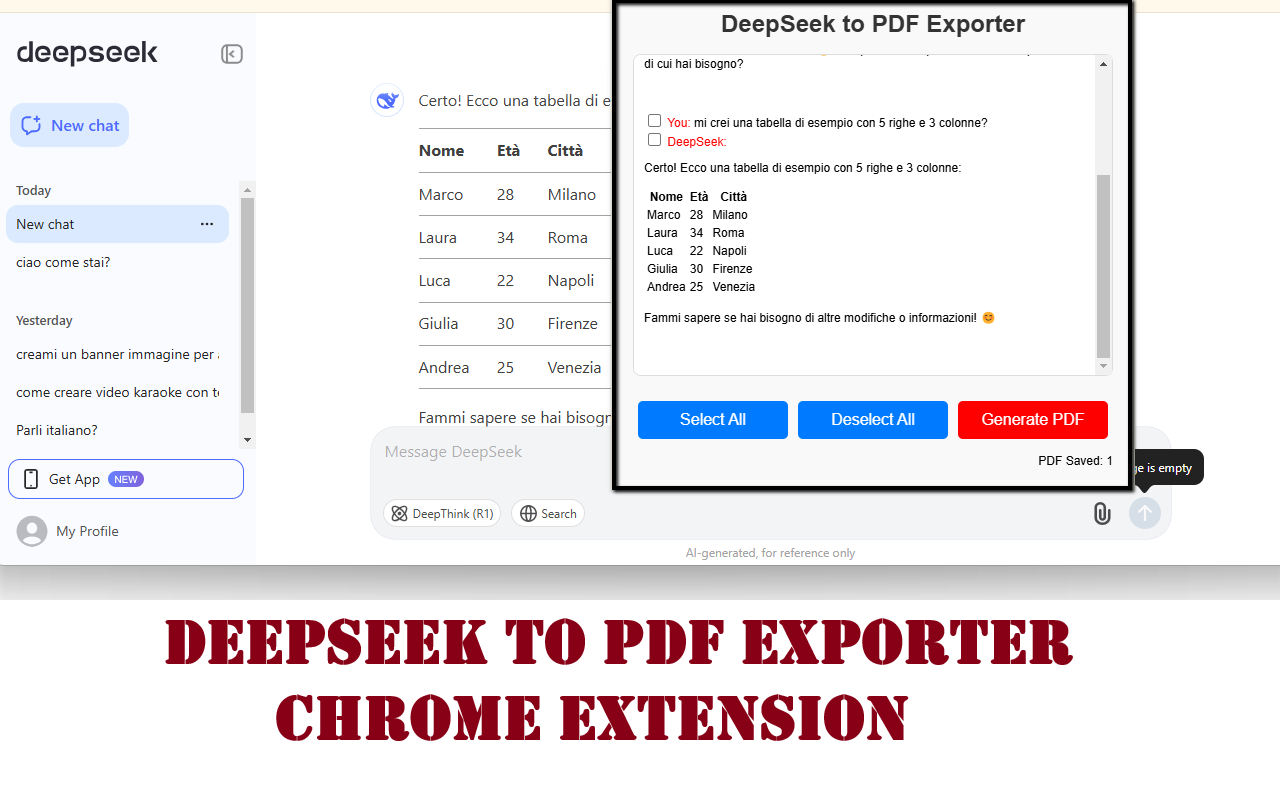 DeepSeek to PDF Exporter chrome谷歌浏览器插件_扩展第1张截图
