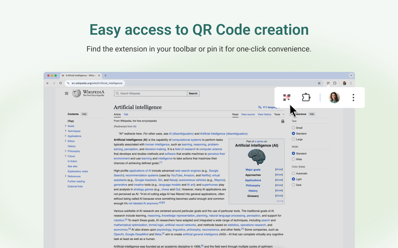 The QR Code Generator chrome谷歌浏览器插件_扩展第1张截图