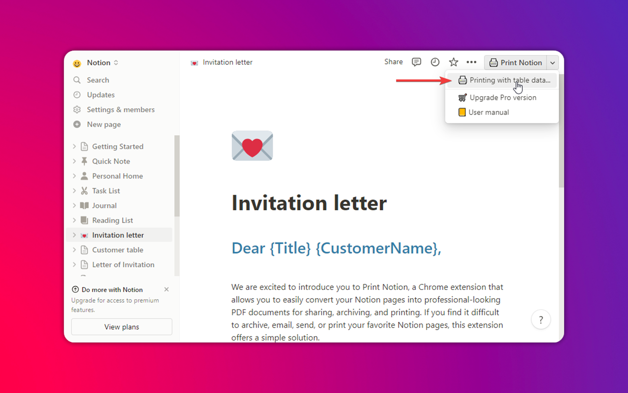 Print Notion chrome谷歌浏览器插件_扩展第2张截图