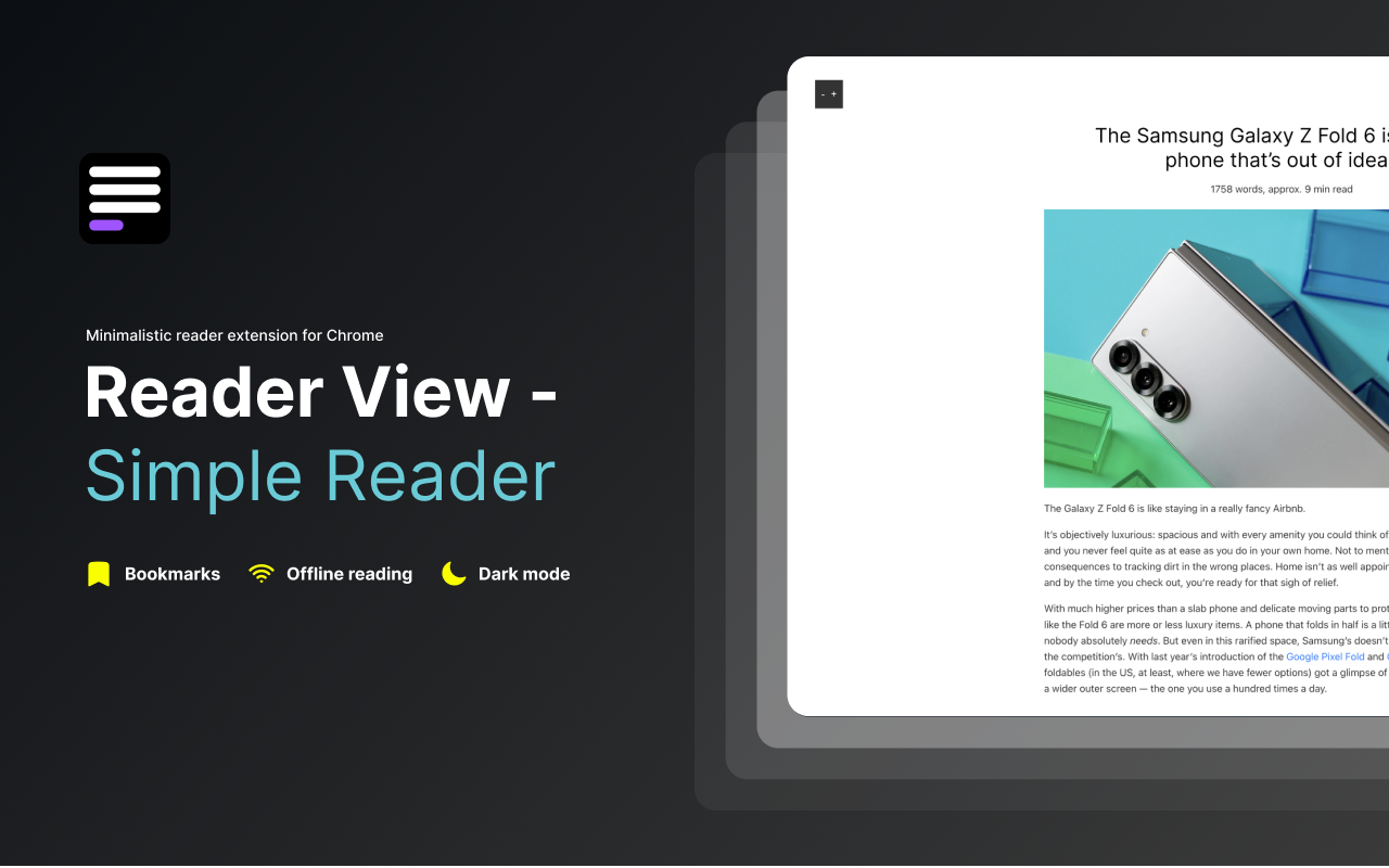 Reader Mode - Natural Reader and dark mode chrome谷歌浏览器插件_扩展第2张截图