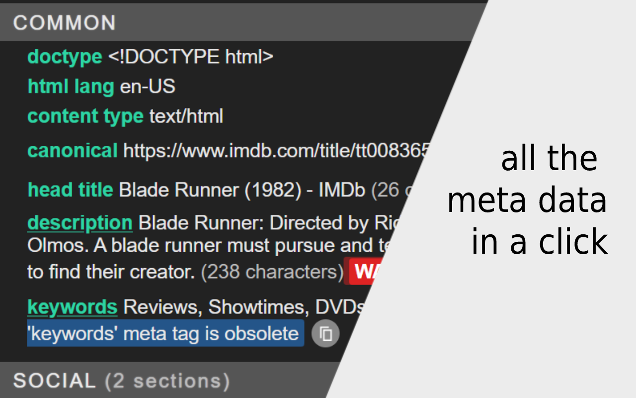 META SEO inspector chrome谷歌浏览器插件_扩展第2张截图