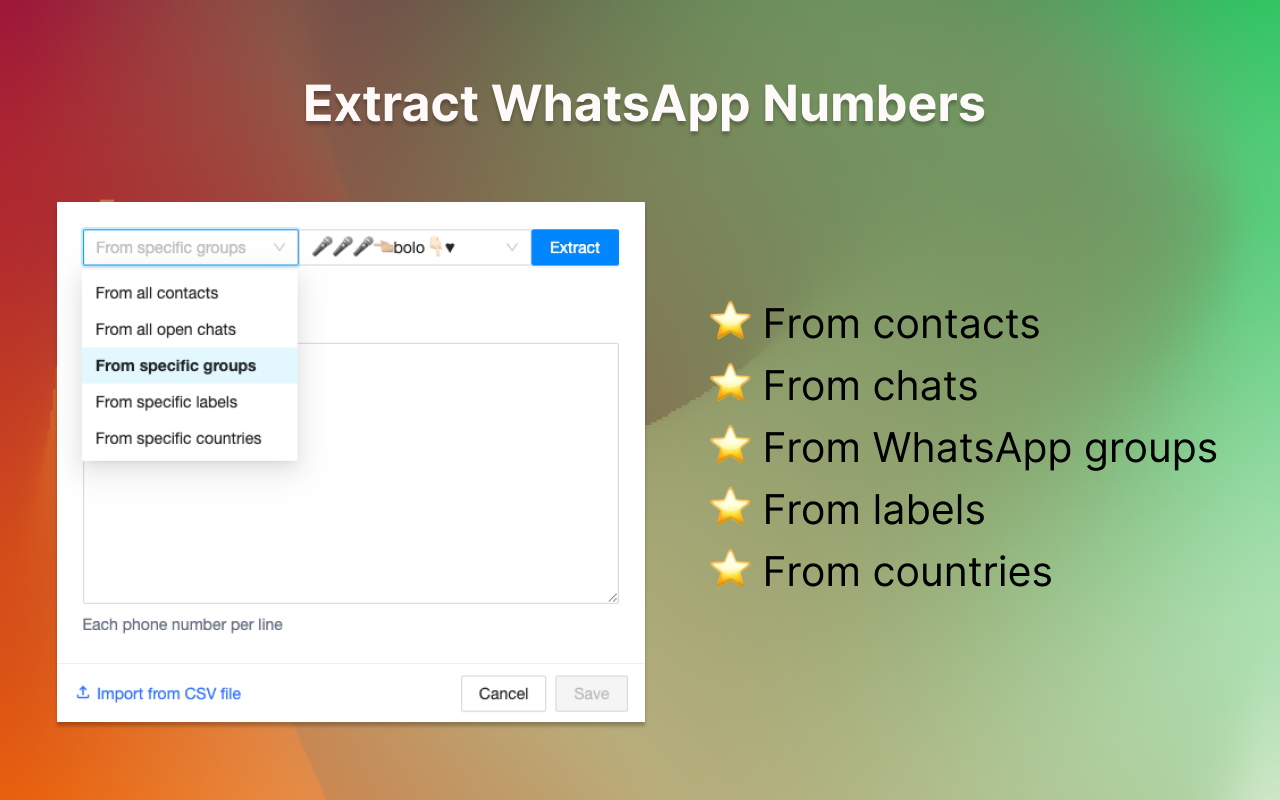 WhatsApp群发助手 chrome谷歌浏览器插件_扩展第2张截图